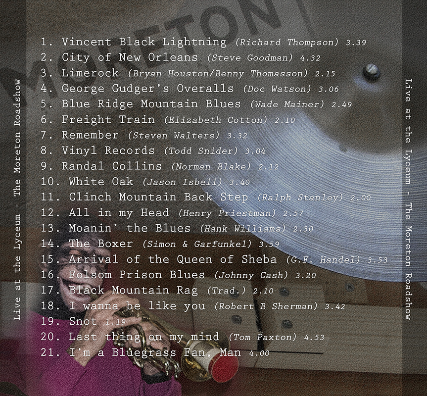 Back Album Cover of Live at The Lyceum by Chris Moreton